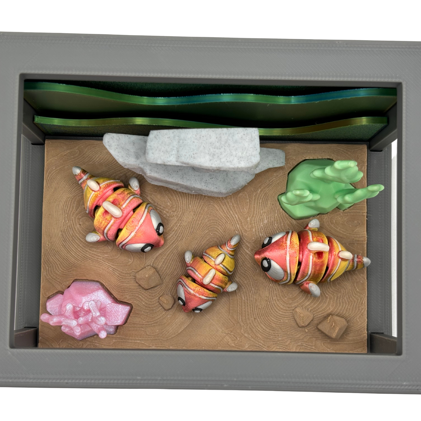 Flexi Tropical Fish with Aquarium Play Set | 3D Printed Articulated Clownfish