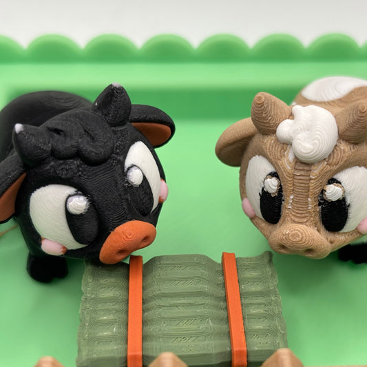 Flexi Mini Cow Pasture | 3D Printed Articulated Cows
