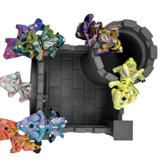 Flexi Mini Dragon Castle | 3D Printed Play Set | Articulated Silky Dragons