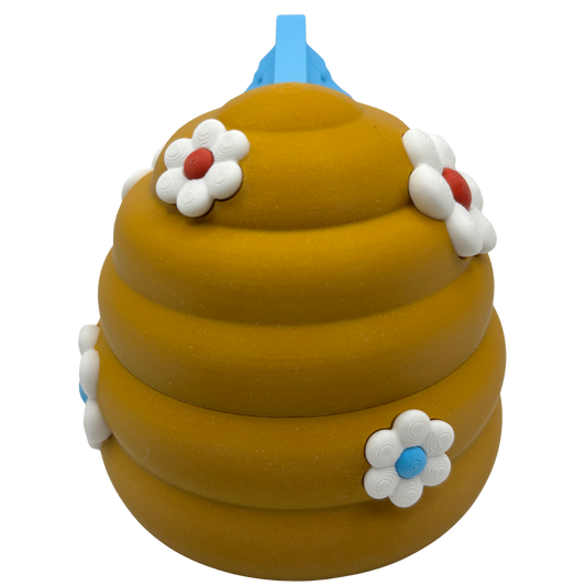 Flexi Bee and Hive House Play Set | 3D Printed Articulated Bees and Hive Container