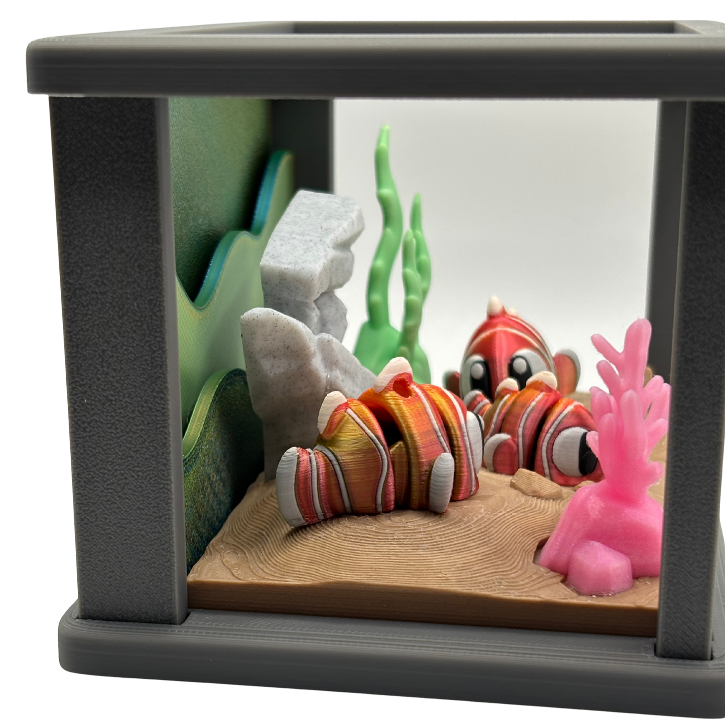 Flexi Tropical Fish with Aquarium Play Set | 3D Printed Articulated Clownfish