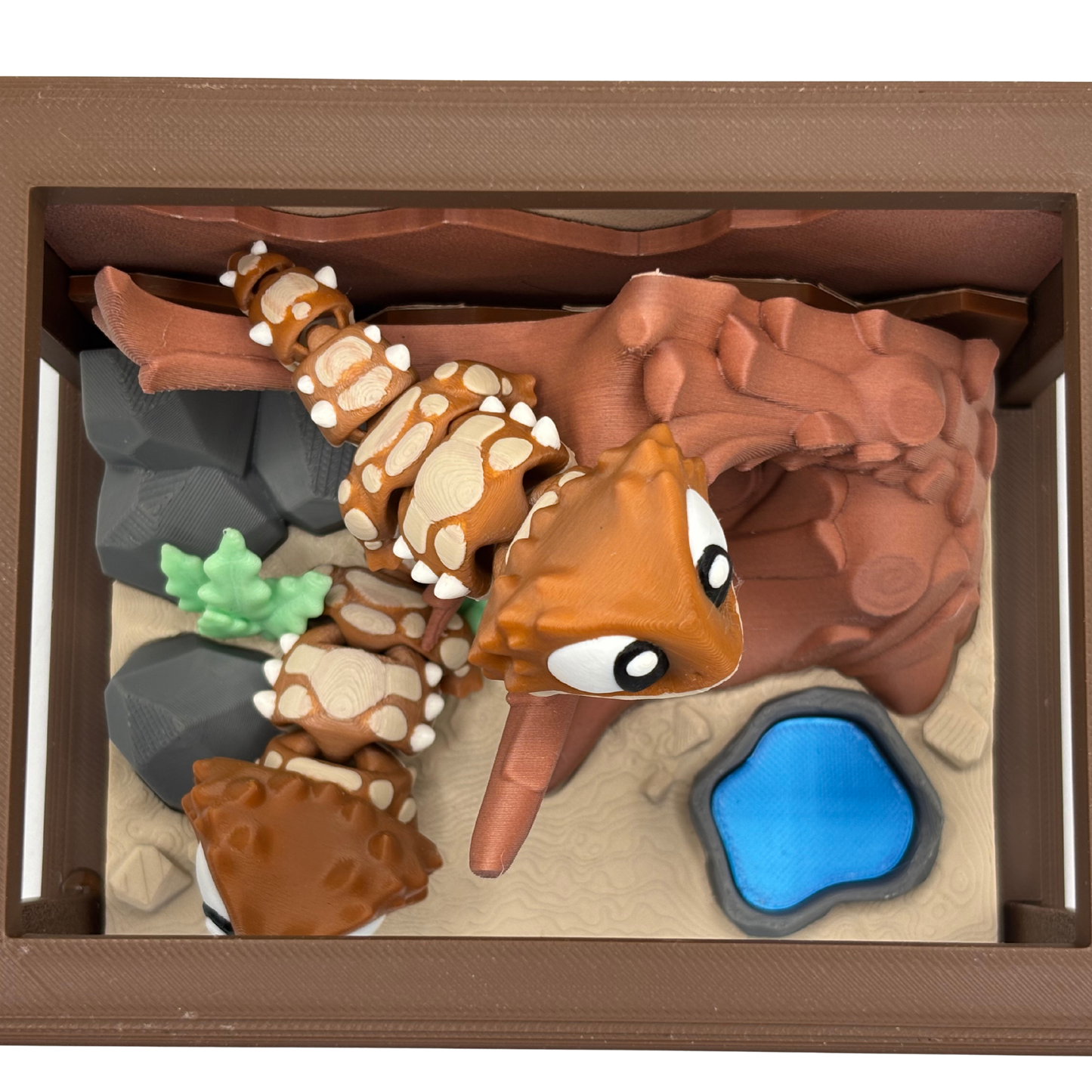 Flexi Lizards Play Set | Desert Scene with 2 Bearded Dragons