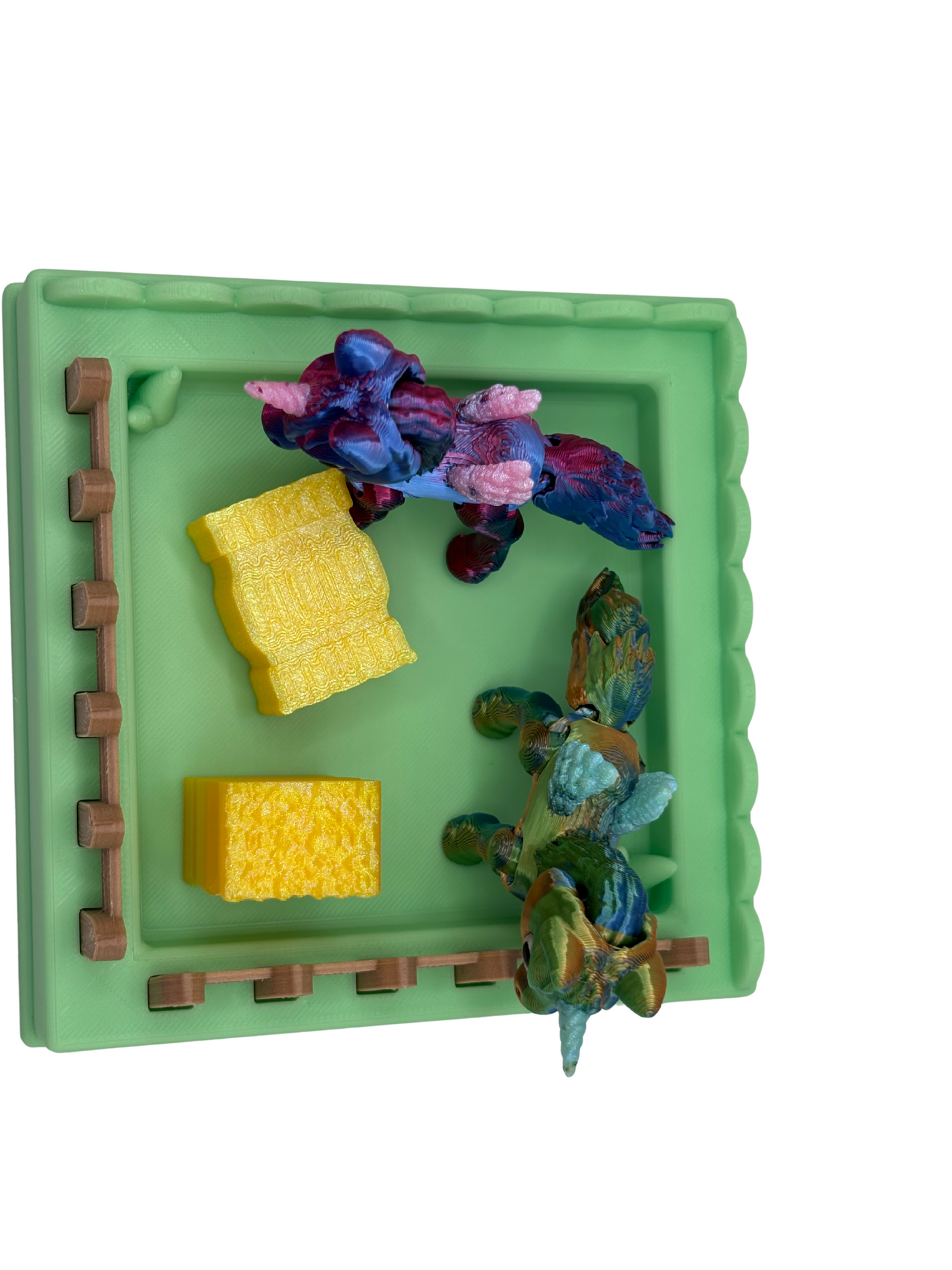 Flexi Pegasus Pasture Play Set | 3D Printed Articulated Tiny Alicorn / Unicorn / Pegasus