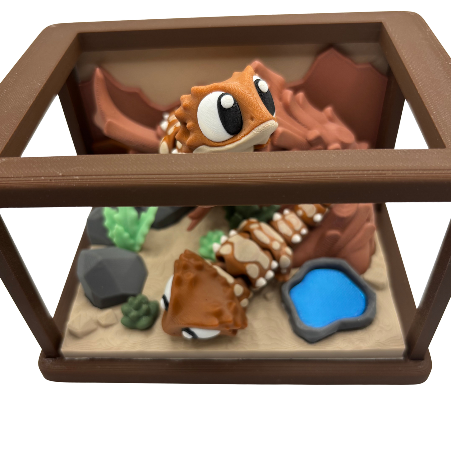 Flexi Lizards Play Set | Desert Scene with 2 Bearded Dragons