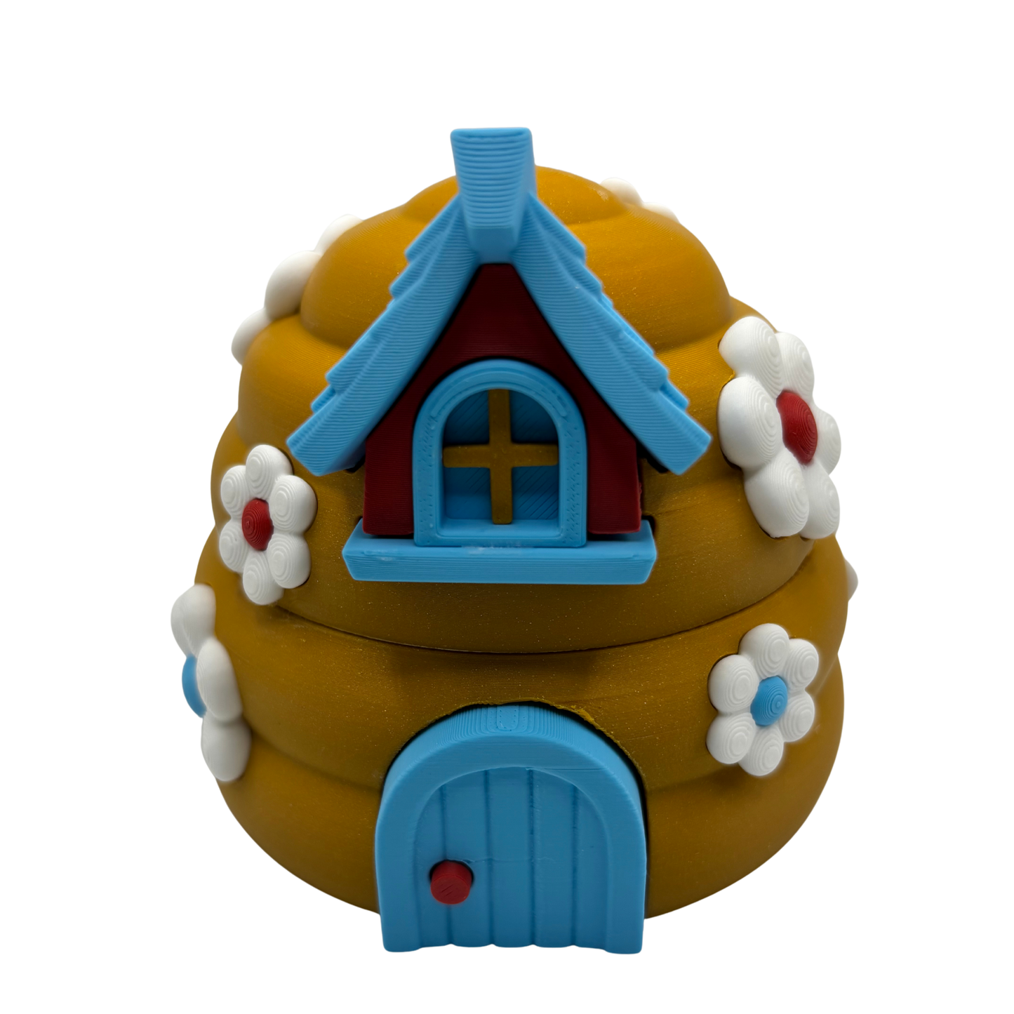Flexi Bee and Hive House Play Set | 3D Printed Articulated Bees and Hive Container